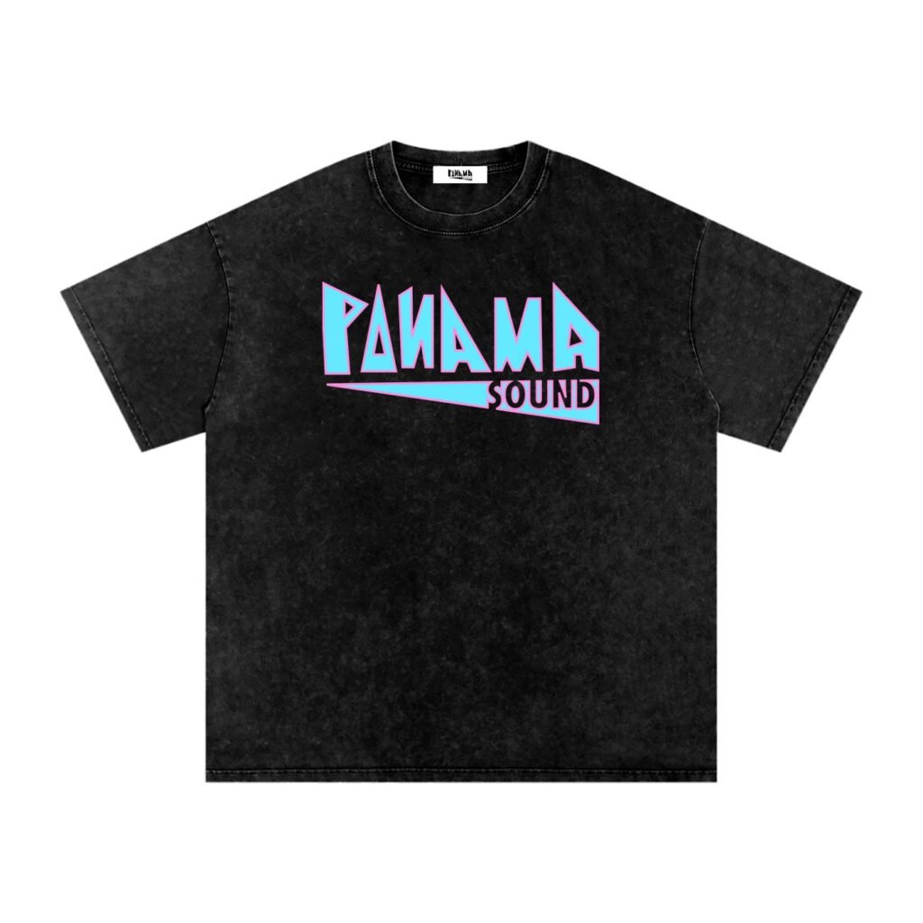 Panama Sound Snow Washed Oversized Cotton T-Shirt